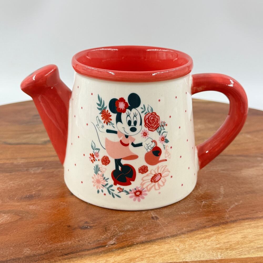 Disney MINNIE MOUSE 2019 Epcot Flower Garden Festival Watering Can Mug Cup EX